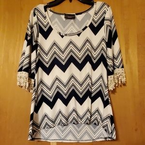 🍒Blue and white shirt🍒